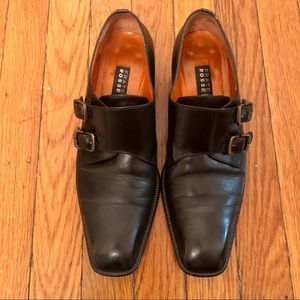 Fratelli Rossetti Black Double Monk Italian Shoes